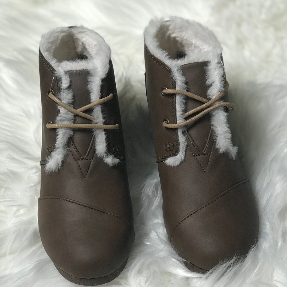 Toms youth wedge booties brown - Picture 3 of 6